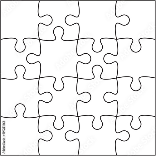 Jigsaw puzzle vector