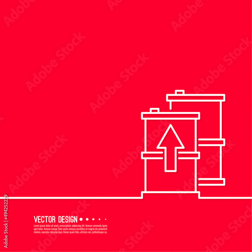 Vector illustration with oil barrel