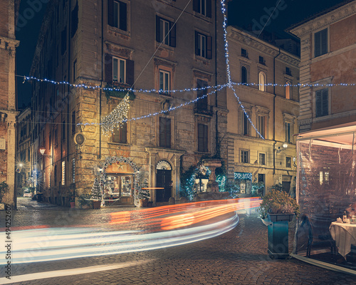 Photography long exposure streets of rome