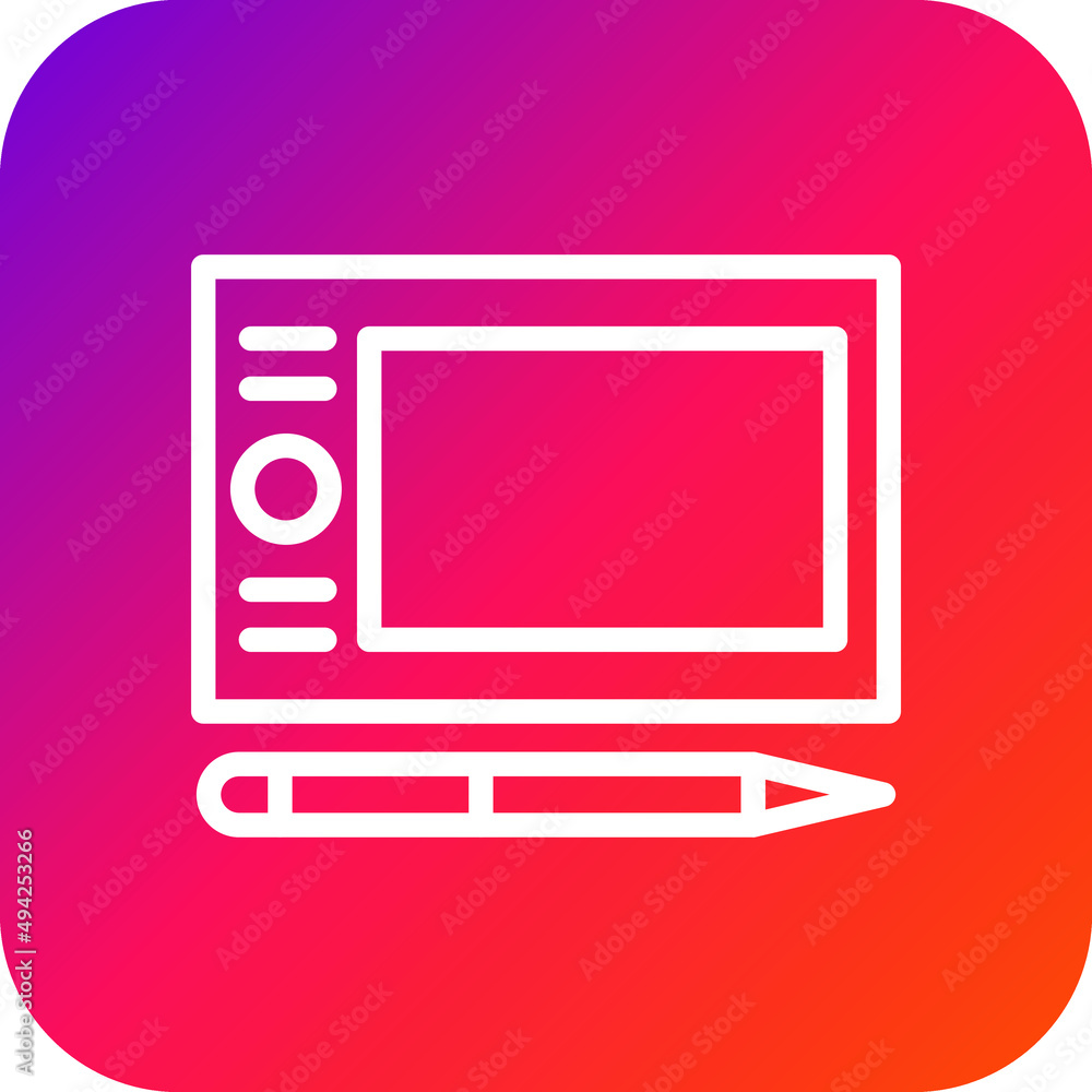 Graphic Tablet Vector Icon Design Illustration Graphic Tablet Vector Icon Design Illustration
