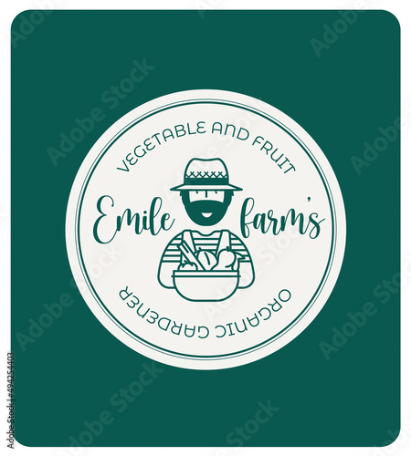 Logo pour producteur de produits bio, locaux, de saison. Identité de marque pour boutique, maraîcher, vente à la ferme, marché, épicerie. Charte graphique, étiquette, carte de visite, véhicule