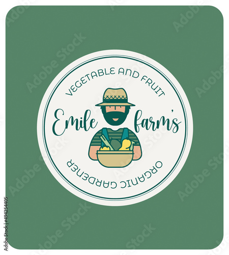 Logo pour producteur de produits bio, locaux, de saison. Identité de marque pour boutique, maraîcher, vente à la ferme, marché, épicerie. Charte graphique, étiquette, carte de visite, véhicule