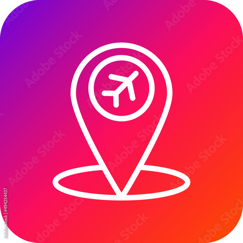 Airport location Vector Icon Design Illustration