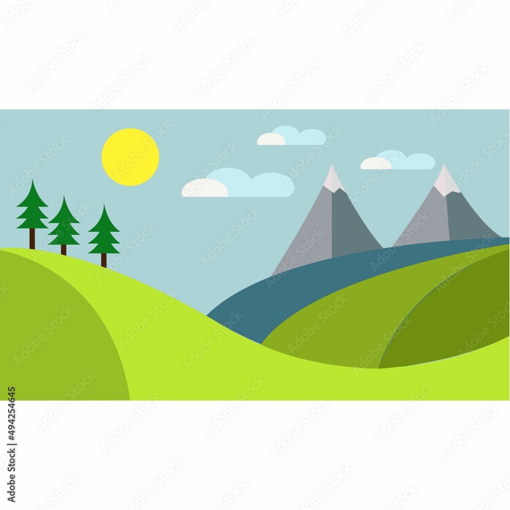 Obraz premium landscape with mountains