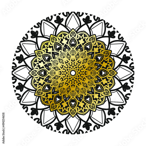 Vector round abstract circle. Luxury Mandala style.