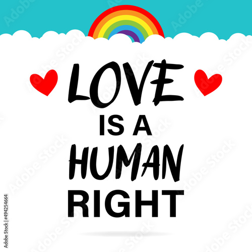 Love is a human right - Titl and illustrations - LGBT - LGBTQIA+