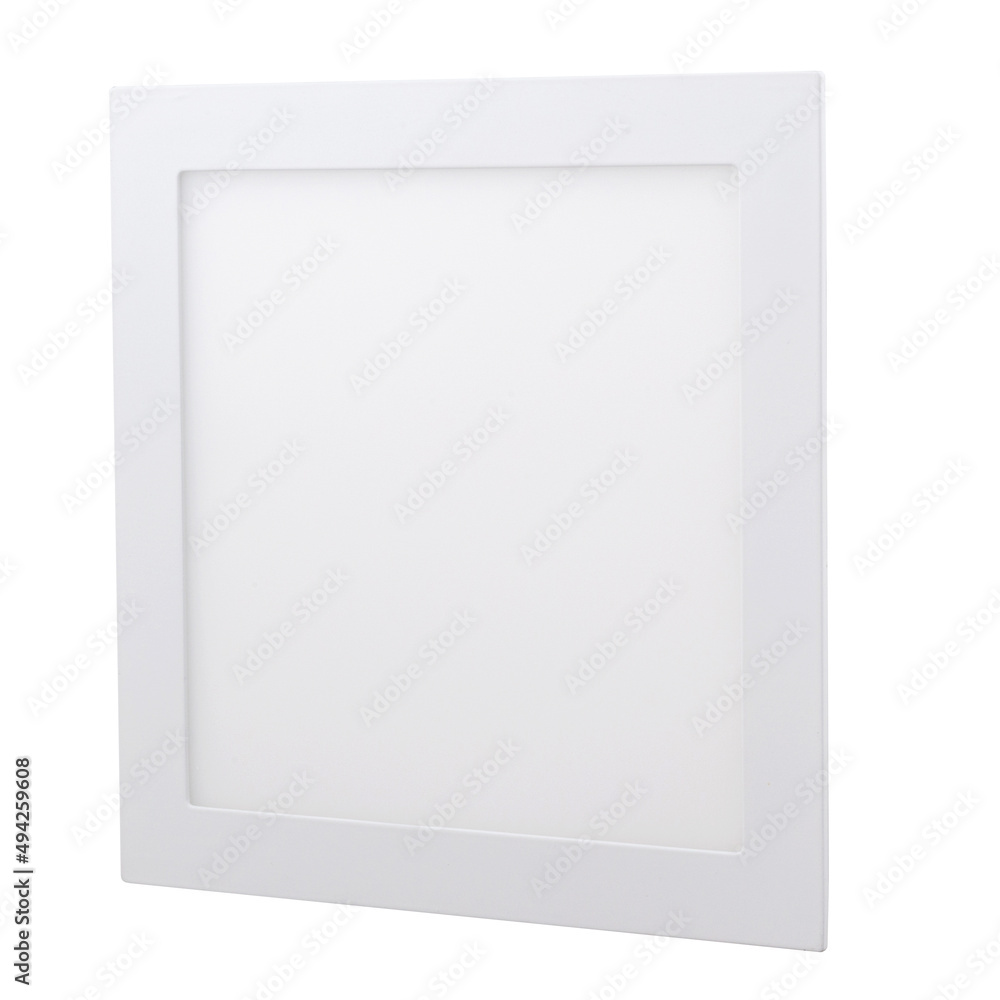 Fototapeta premium powerful round recessed LED lantern for mounting on the ceiling without a logo on a white isolated background