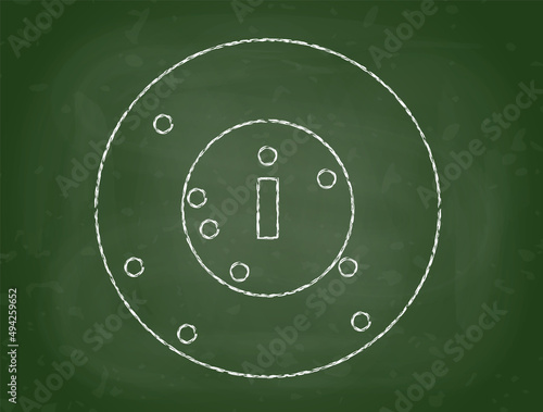 Cricket tactic board. Strategy game plan on chalkboard. Chalk sketch with coach learning instructions for team players. Vector illustration