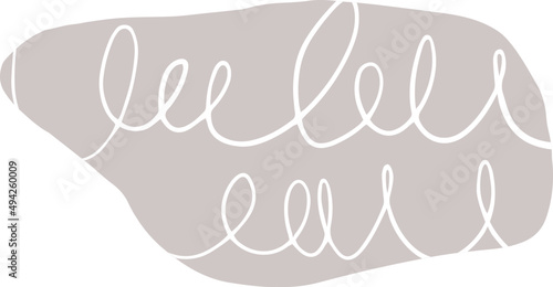 Modern Abstract Doodle Shape Decorative Element