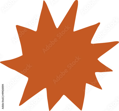 Abstract Smash Bubble Speech Shape Decorative Element
