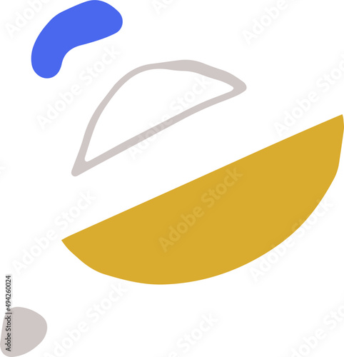 Modern Abstract Doodle Geometric Shape Figures Decorative Element