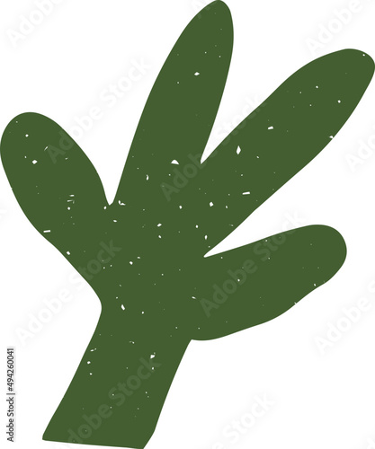 Modern Green Abstract Doodle Geometric Shape Decorative Element