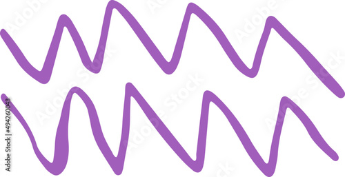 Modern Abstract Doodle Lines Shape Decorative Element