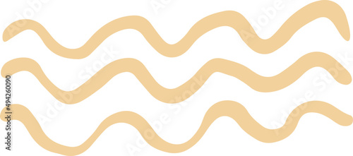 Modern Abstract Doodle Line Shapes Decorative Element