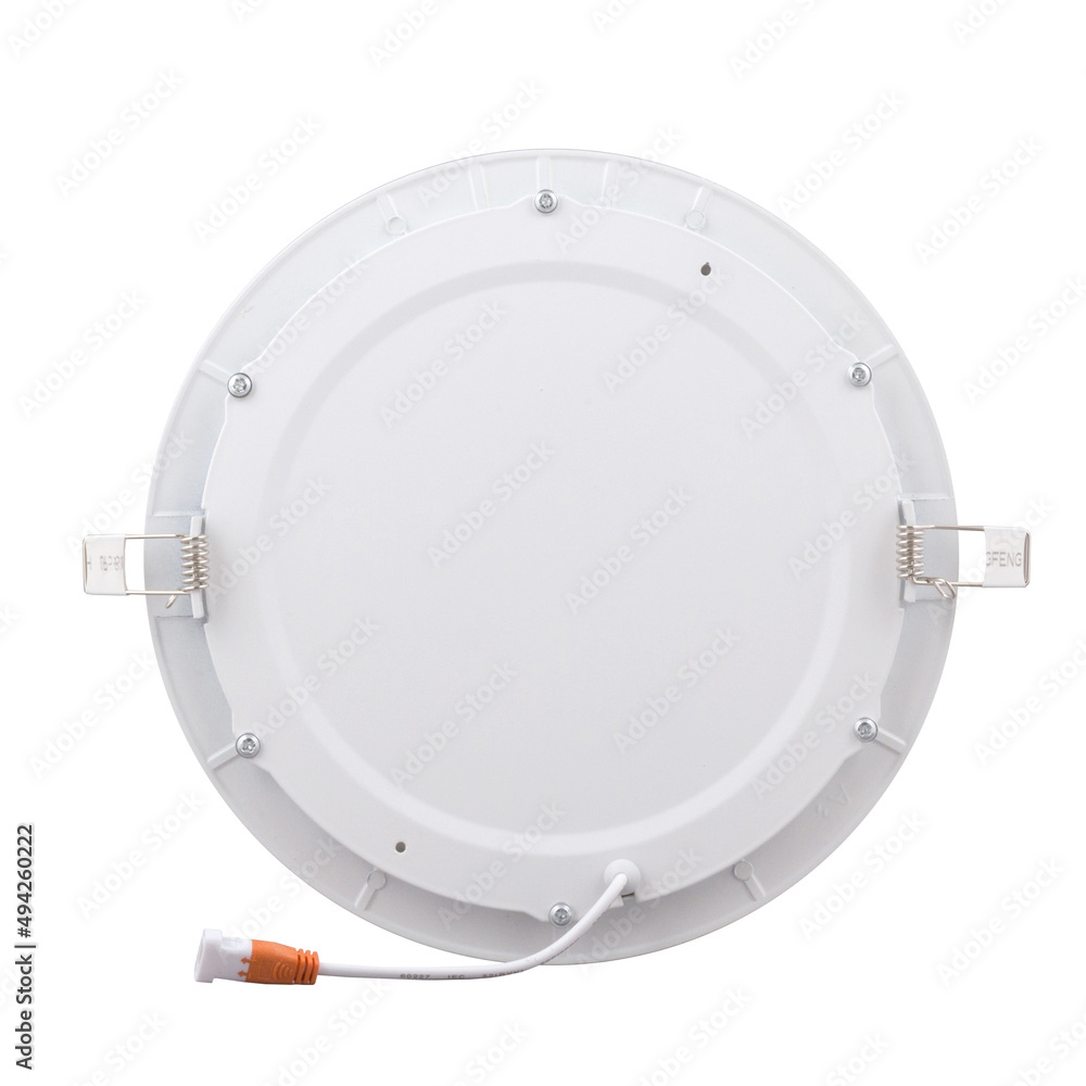 Naklejka premium powerful round recessed LED lantern for mounting on the ceiling without a logo on a white isolated background