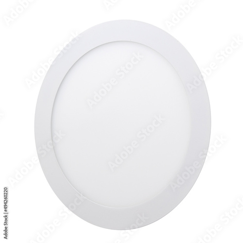 powerful round recessed LED lantern for mounting on the ceiling without a logo on a white isolated background