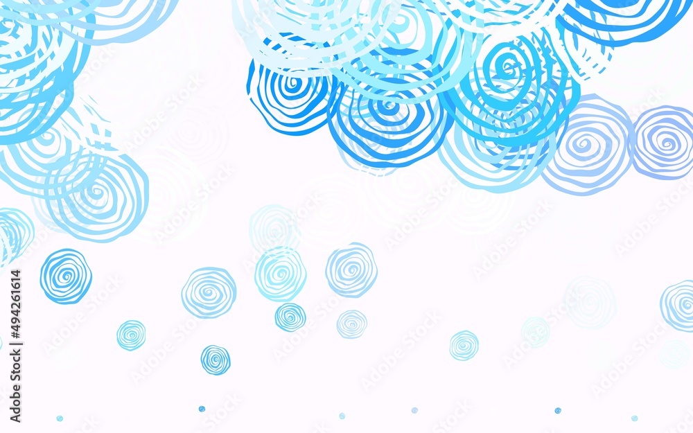 Light Blue, Red vector abstract background with roses.