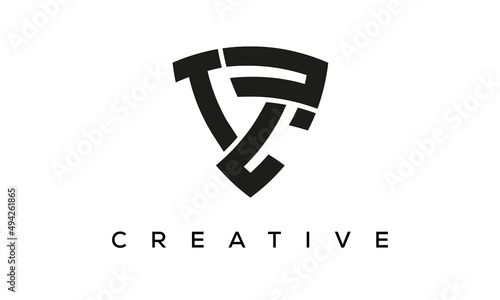 Shield letters TLU creative logo 