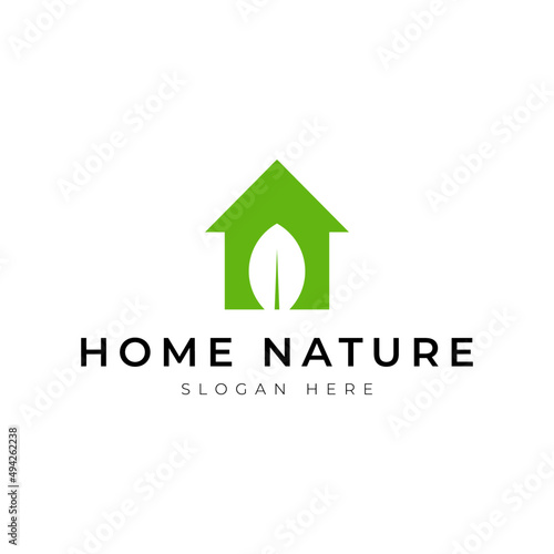 Nature Home Logo design vector. Good for Real Estate, Construction, Apartment, Building, House and Architecture