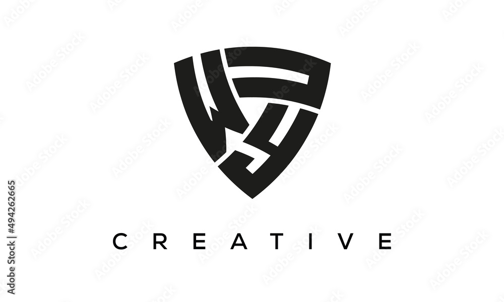 Shield letters WYU creative logo Shield letters WYU creative logo