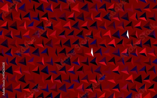 Dark Blue  Red vector pattern with polygonal style.