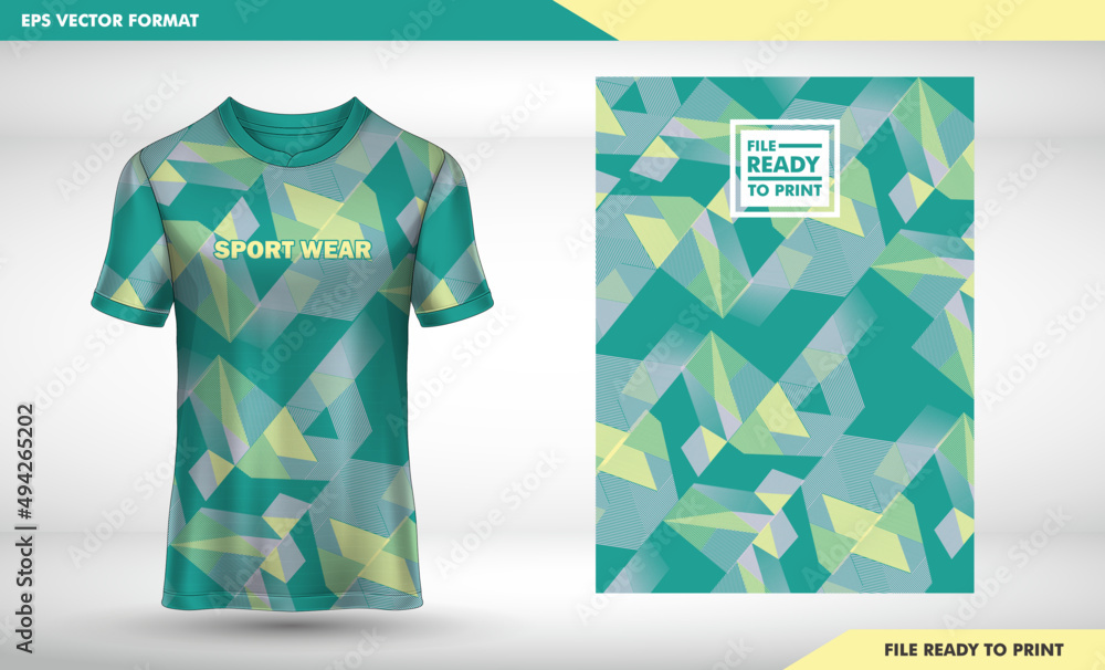Jersey Pattren Design, Pastel Color, light color, T-shirt sport design front  and back ,Vector football and running t-shirt creative fashion design  template. Stock Vector