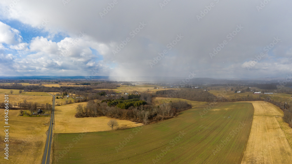 Obraz premium landscape with a snow squall 