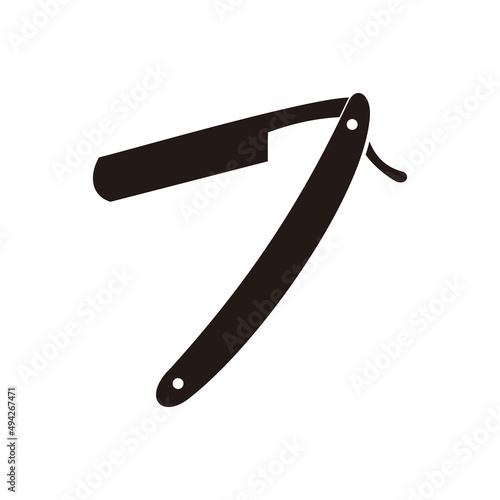Straight razor icon vector illustration sign	