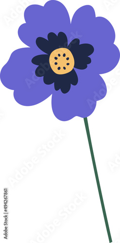 Wild Flower Cartoon Illustration