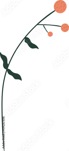 Wild Plant Cartoon Illustration