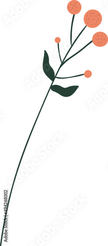 Abstract Plant Branch Cartoon Illustration