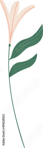 Beautiful Abstract Flower Cartoon Illustration
