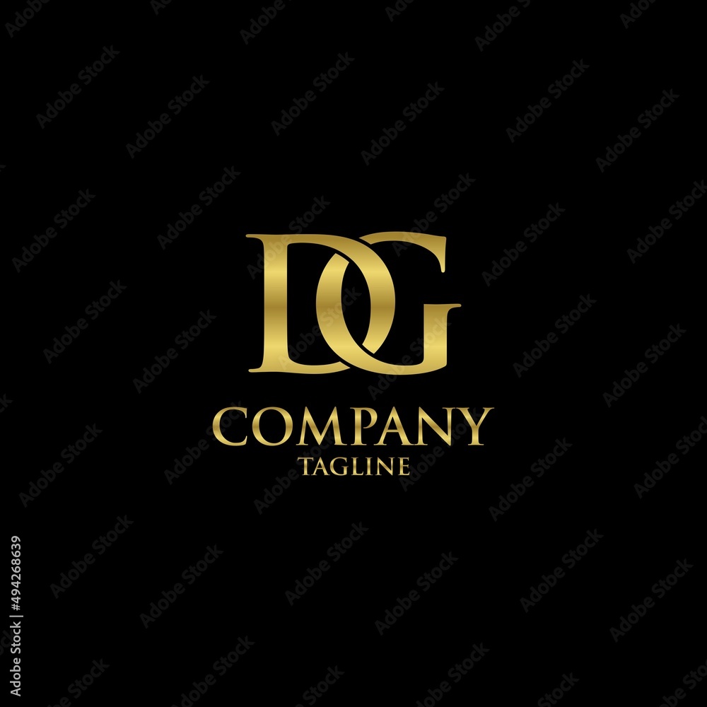 Luxury letter DG logo design
