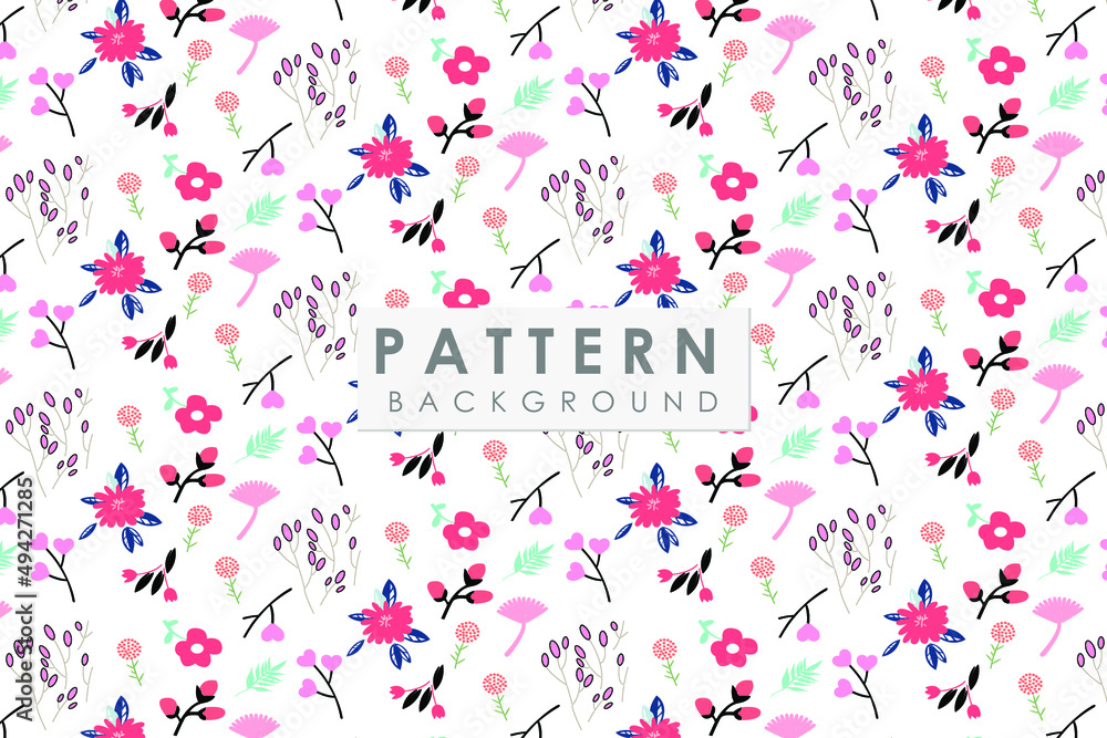 Colorful ditsy floral print background Floral Background Pattern Design Floral Pattern Design