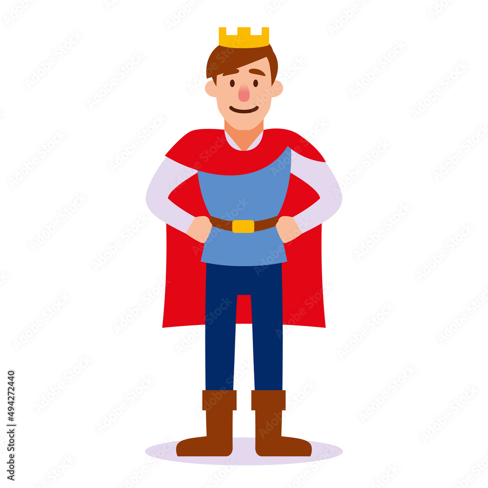 Isolated handsome medieval royal prince cartoon Vector illustration Isolated handsome medieval royal prince cartoon Vector illustration