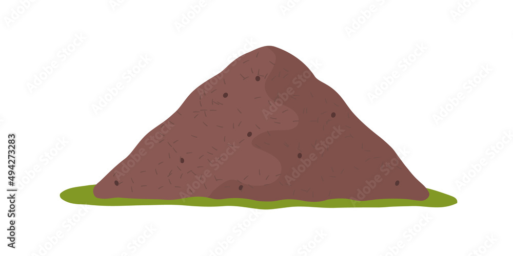 Forest anthill on the green grass. Vector illustration on a white background. Forest anthill on the green grass. Vector illustration on a white background.