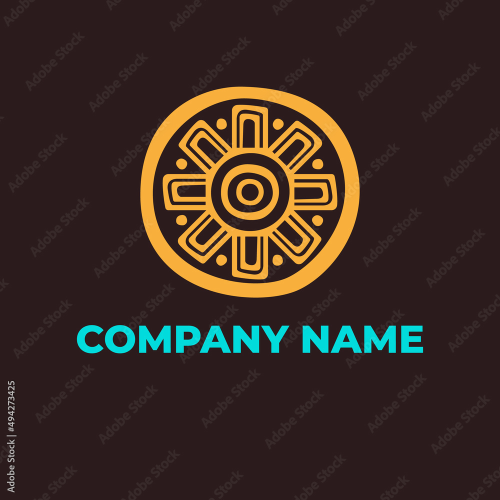 Fototapeta premium Original african logo design template. Vector illustration