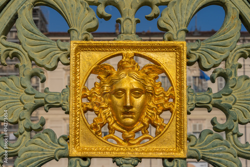 Royal Palace entrance fence decoration, Turin © RnDmS