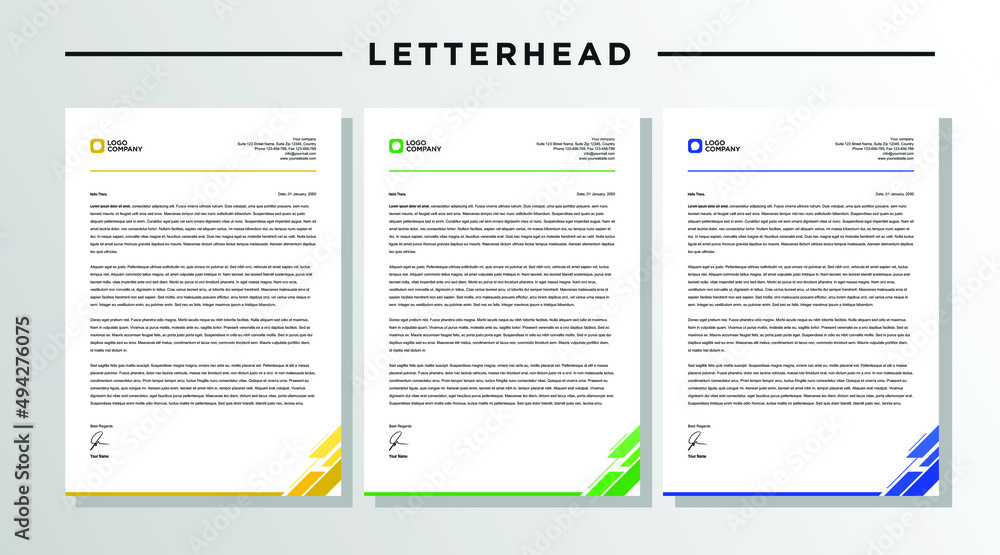 Modern creative letterhead design template Modern creative letterhead design template