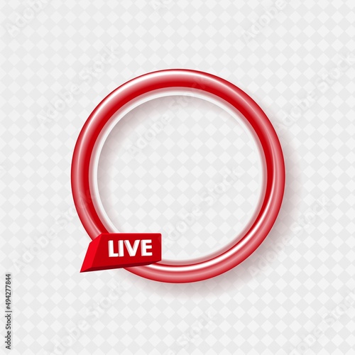 Instagram Live Icon Interface, frame Live stories user video streaming.