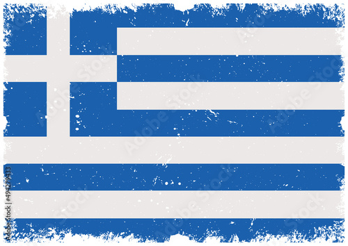 Drapeau Grunge de la Grèce photo