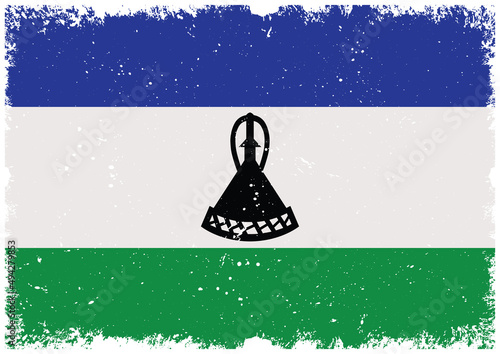 Drapeau Grunge du Lesotho