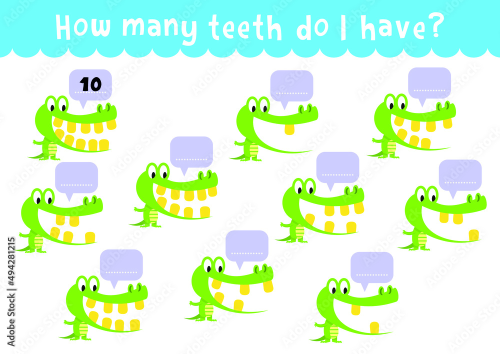 Study and activity page on numbers for children Study and activity page on numbers for children