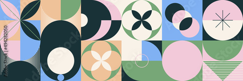 Geometric Abstract Pattern Graphics Made With Vector Geometric Shapes And Forms