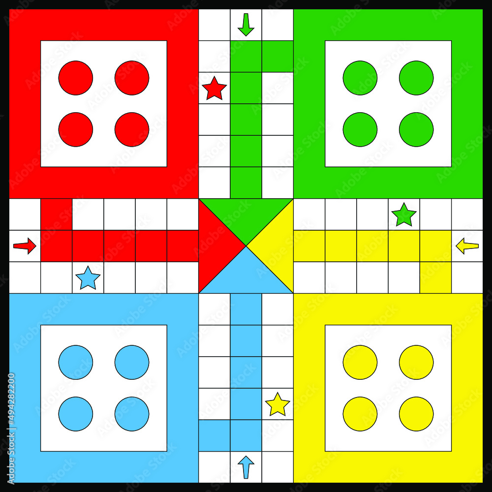 Premium Photo  Family ludo board game ready to print design on a