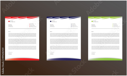 Premium vector letterhead design