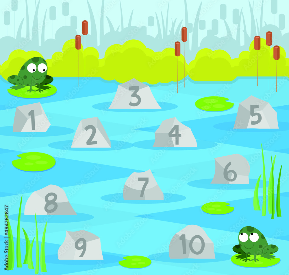 Study and activity page on numbers for children Study and activity page on numbers for children