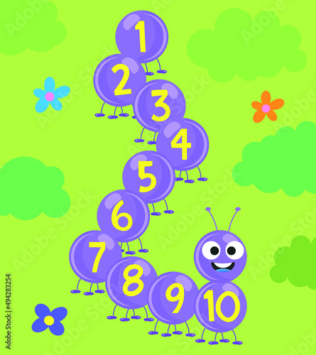 Poster on numbers for children