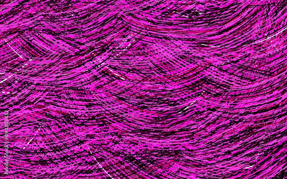 Fototapeta premium Light Pink vector texture with wry lines.