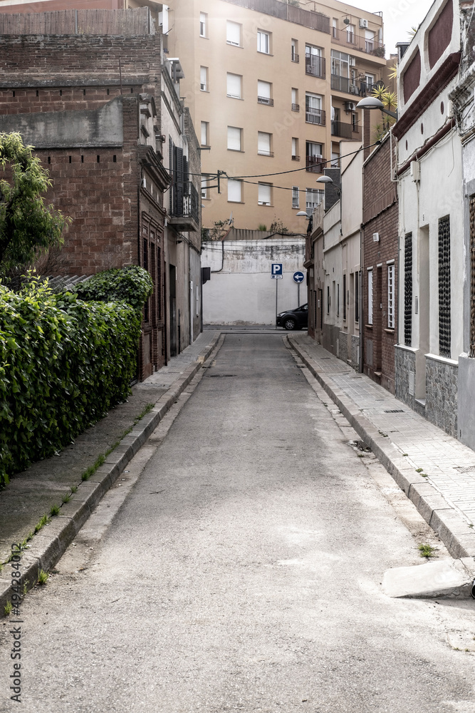 empty street in Barcelona